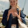 Valentines Day 2026 Virginia Gardner Denim Jacket front