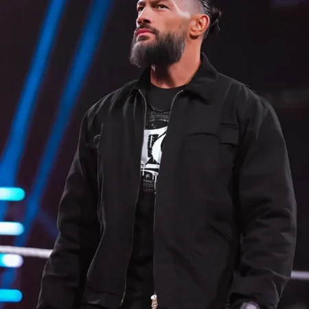 WWE RAW 2026 Roman Reigns Black Jacket For Sale
