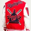 Washington Nationals Mash Up Varsity Red back Jacket