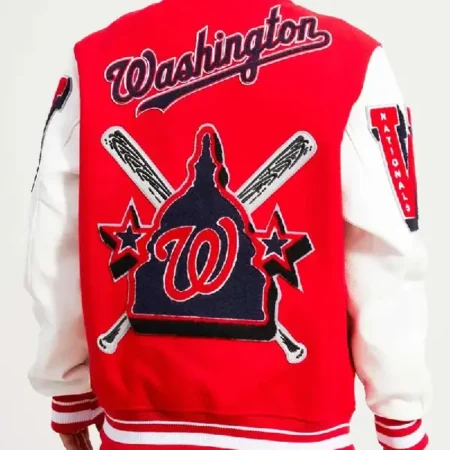 Washington Nationals Mash Up Varsity Red back Jacket