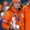 Winter Olympics 2026 Team Netherlands Jutta Leerdam Puffer Jacket for sale