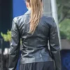 Women’s Black Leather Blazer