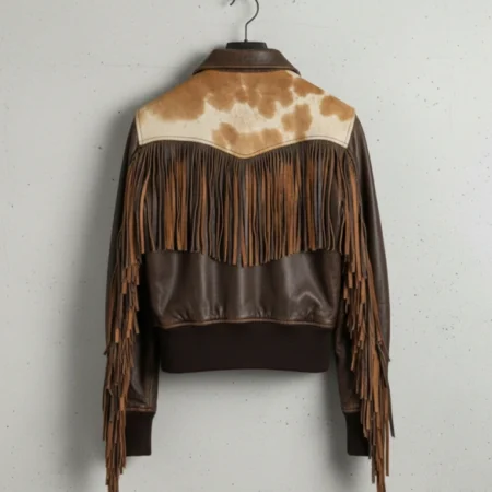 Women’s Western Lattie Fringe Leather Jacket for sale