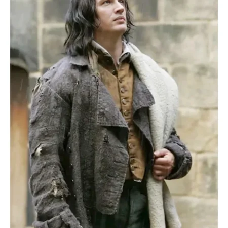 Wuthering Heights Heathcliff Grey Wool Coat for sale