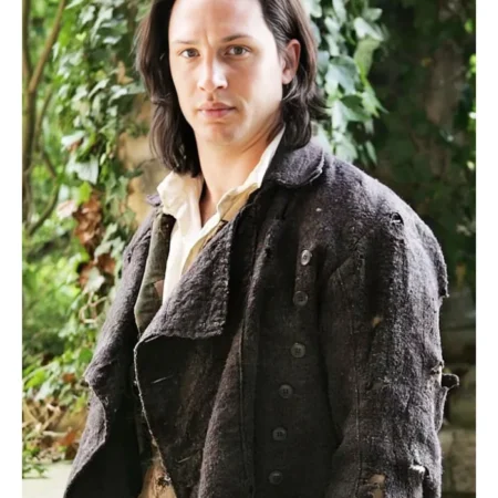 Wuthering Heights Heathcliff Grey Wool Coat front