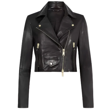 Zuleyka Silver The Young and The Restless Leather Jacket front