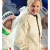white Olympic logo jacket