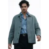56 Days Avan Jogia Grey Suede Jacket