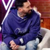 Adam Levine blue hoodie