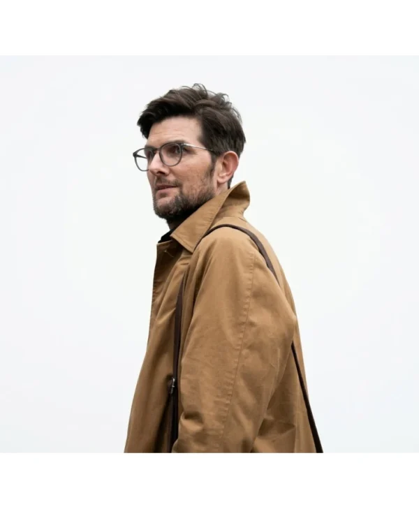 Adam Scott Hokum 2026 Brown Trench Coat for sale