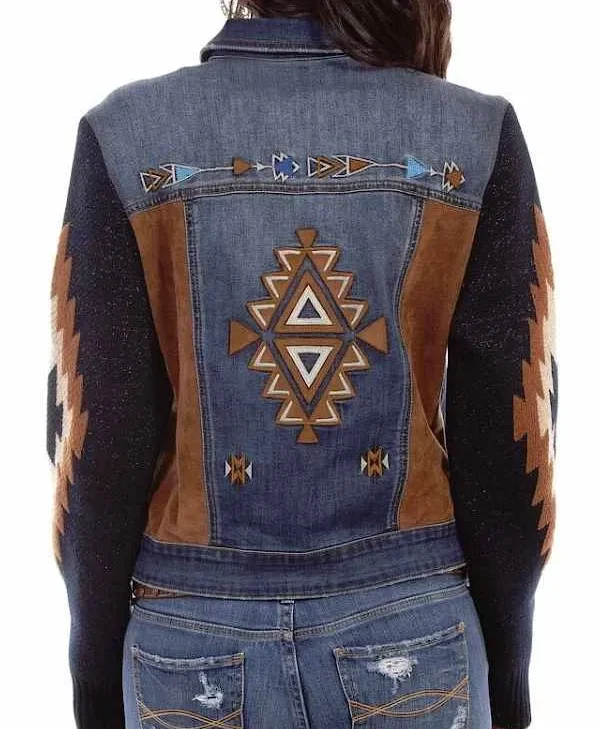 Allegiance S3 Carmen Moore Aztec Denim Jacket For Sale