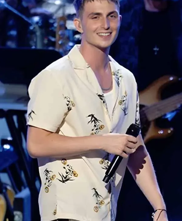 American Idol S24 Braden Rumfelt Flower Shirt