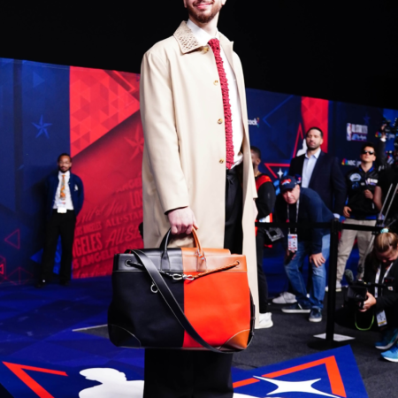 Beige Quilted Trench Coat Men