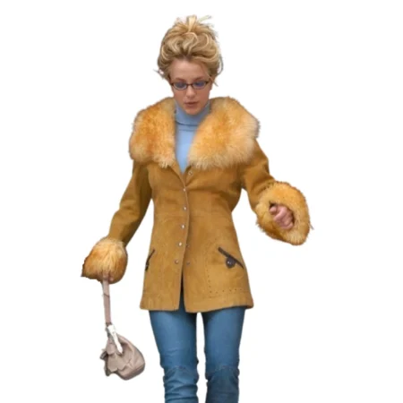 Britney Spears Faux Fur Shearling Suede Coat