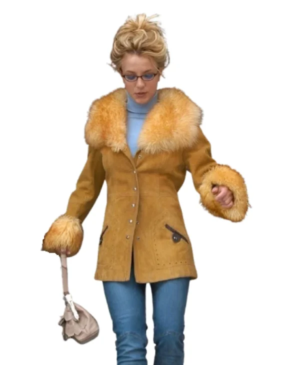 Britney Spears Faux Fur Shearling Suede Coat