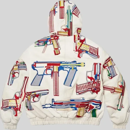 Buy Supreme SS26 Guns Leather Jacket