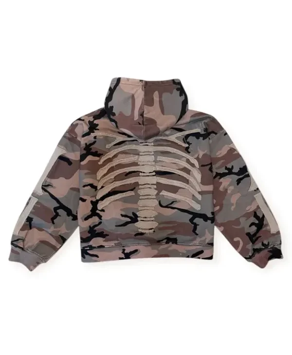 Camo Bones Zip-Up Hoodie for sale