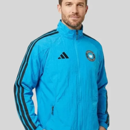 Charlotte FC adidas 2026 Anthem Blue Raglan Jacket
