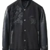 Chrome Cross Black Letterman Jacket