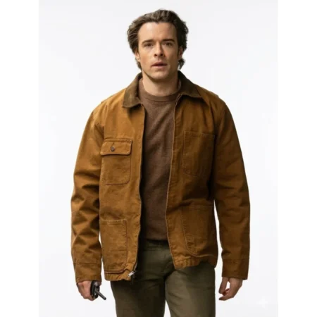 Corey Cott Law & Order SVU S27 Brown Cotton Jacket