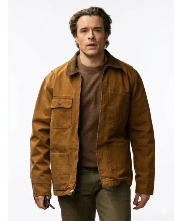 Corey Cott Law & Order SVU S27 Brown Cotton Jacket