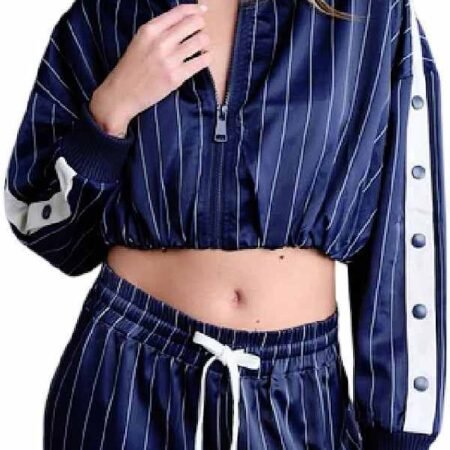 DMV S1 Gigi Zumbado Pinstriped Crop Jacket