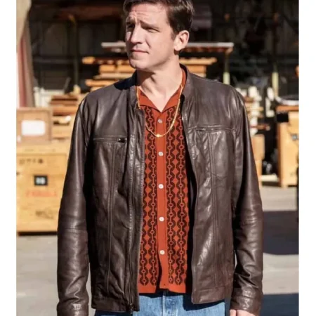 Dwayne Pride NCIS Origins S02 Brown Leather Jacket