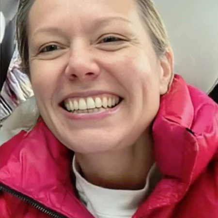 Dylan Dreyer Red Puffer Coat