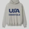 Essentials USA Baseball Sport Grey Hoodie