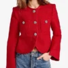 Fox and Friends Red Bouclé Jacket