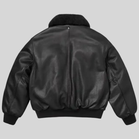 Get Supreme Schott Shearling Collar Bomber Jacket