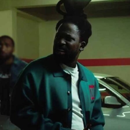 Green Collared Knit Cardigan