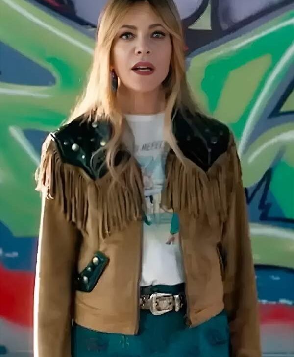 High Potential S02 Morgan Gillory Fringed Jacket