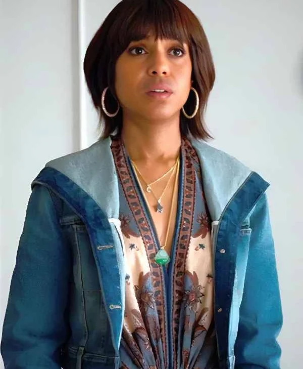 Imperfect Women 2026 Kerry Washington Hooded Denim Jacket