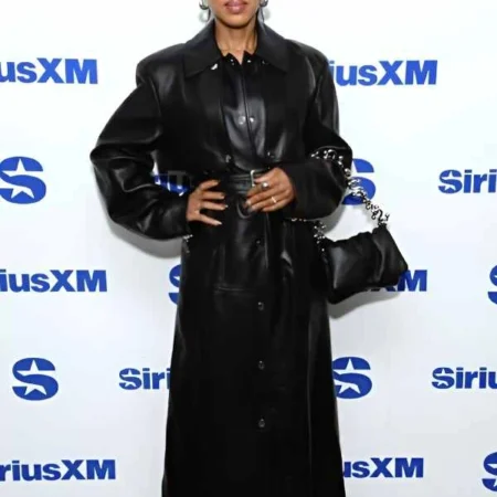 Kerry Washington Leather Coat