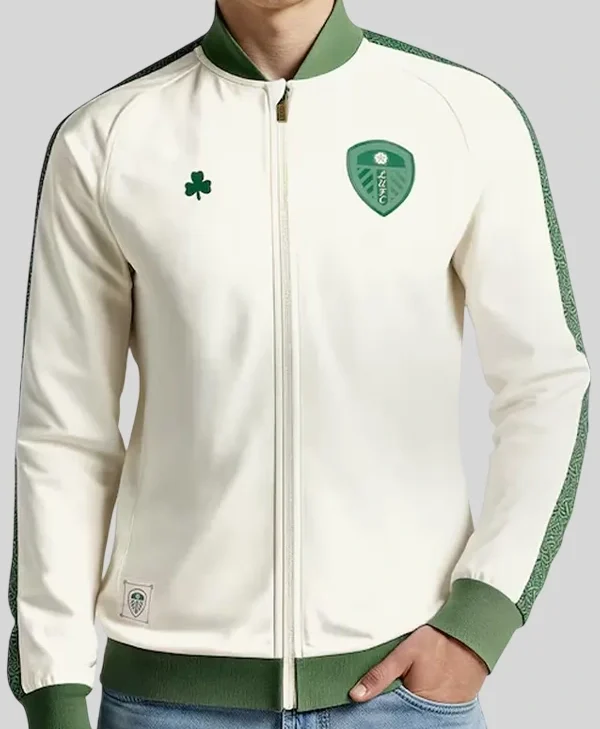 Leeds United St Patricks Day Tricot Track Jacket