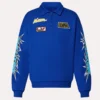Louis Vuitton Saquon Barkley Blue Printed Half-Zip Sweatshirt