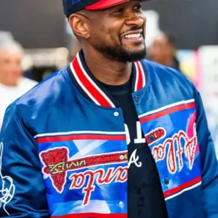 MLB All‑Star Atlanta Braves Usher Blue Varsity Jacket