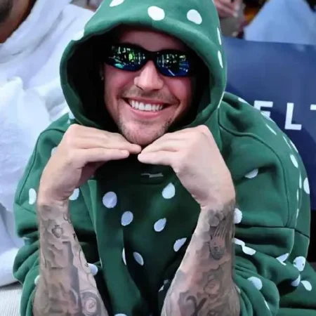 Magic vs Lakers 2026 Justin Bieber Green Polka Dot Hoodie