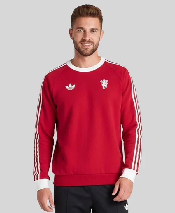 Manchester United x adidas Originals Crew Red Sweatshirt