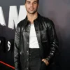 Mens Black Leather Premiere Jacket