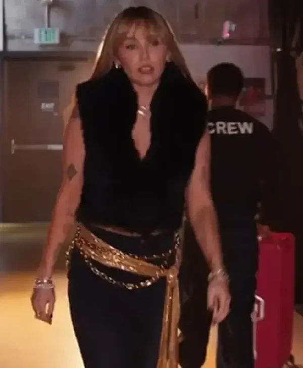 Miley Cyrus Fur Vest