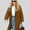 Molly Sims Brown Coat