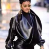NYC 2026 Teyana Taylor Black Leather Jacket