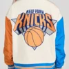 New York Knicks Wool and Leather Jacket