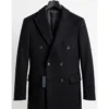 Nic Dantes Law & Order SVU S27 Black Wool Coat