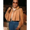 Oprah Winfrey Paris Fashion Week 2026 Cropped Suede Jacket