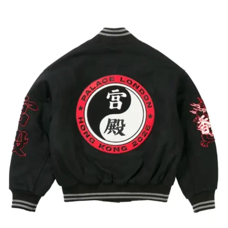 Palace Hong Kong Yin Yang Varsity Jacket For Sale