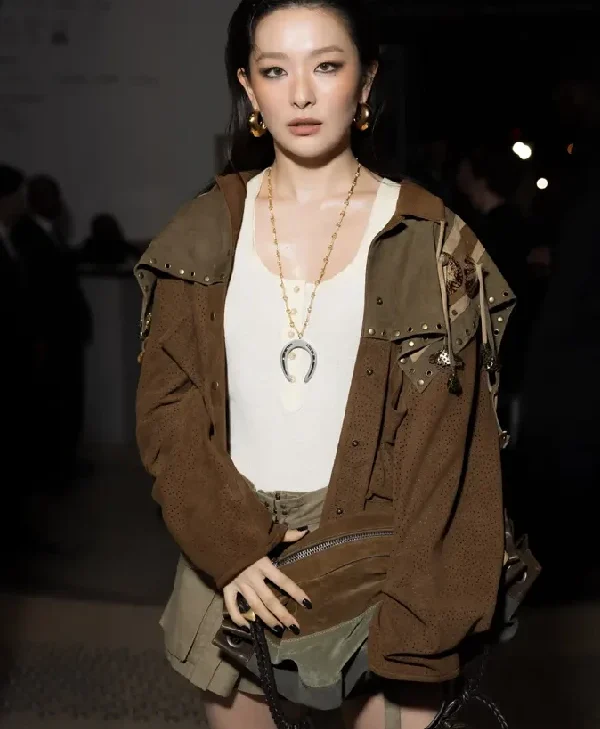 Paris Fashion Week Seulgi Brown Suede Jacket