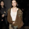 Paris Fashion Week Seulgi Brown Suede Jacket For Sale